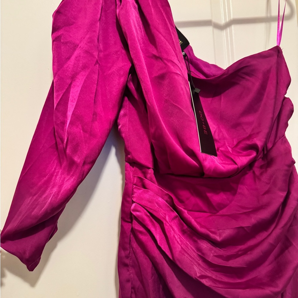 Vibrant Pink One-Shoulder Dress